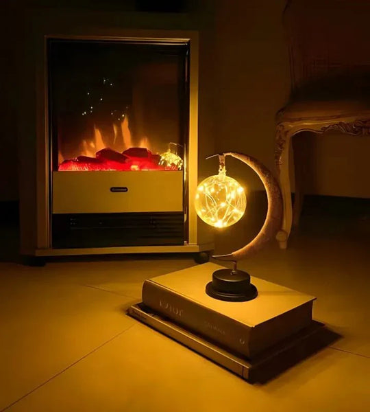 Sfeervolle LED Tafellamp van Glas met Warm Licht in Maandesign
