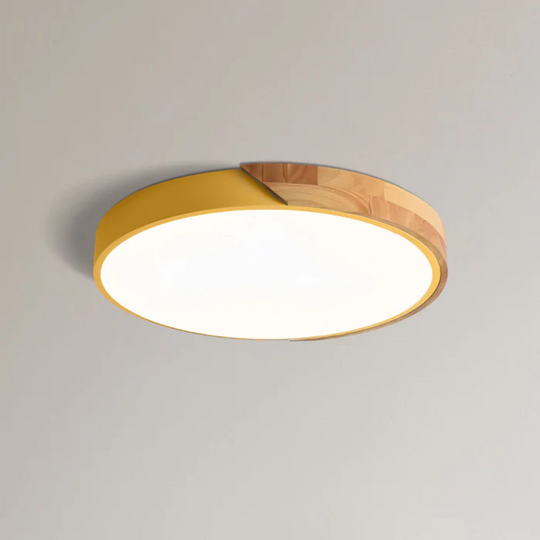 LED Ceiling Lamp with Scandinavian Design made of Wood & Acrylic