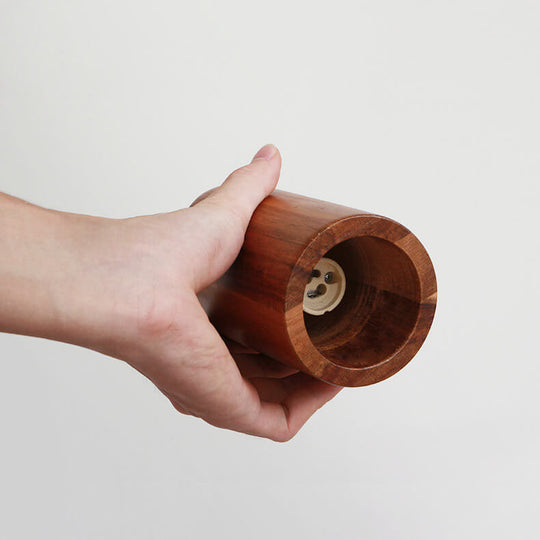 Moderne Houten Hanglamp met Minimalistisch Beige Design