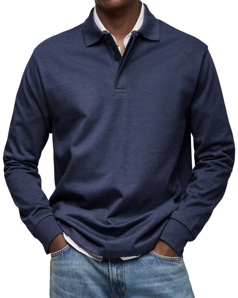 Relaxed Fit Polo Sweater