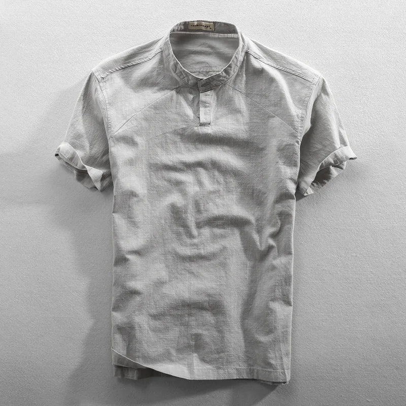 Stijlvol zomershirt van katoen en linnen