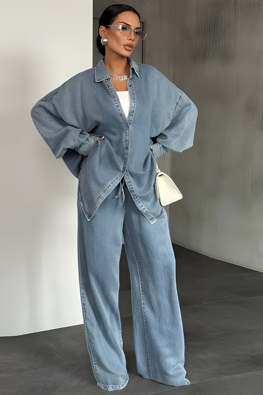 Noelle™ | Moderne lounge set met wijde broek