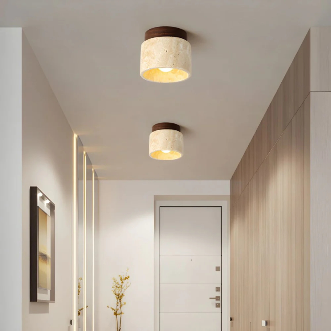 Plafondlamp met Japans Design van Marmer & Hout