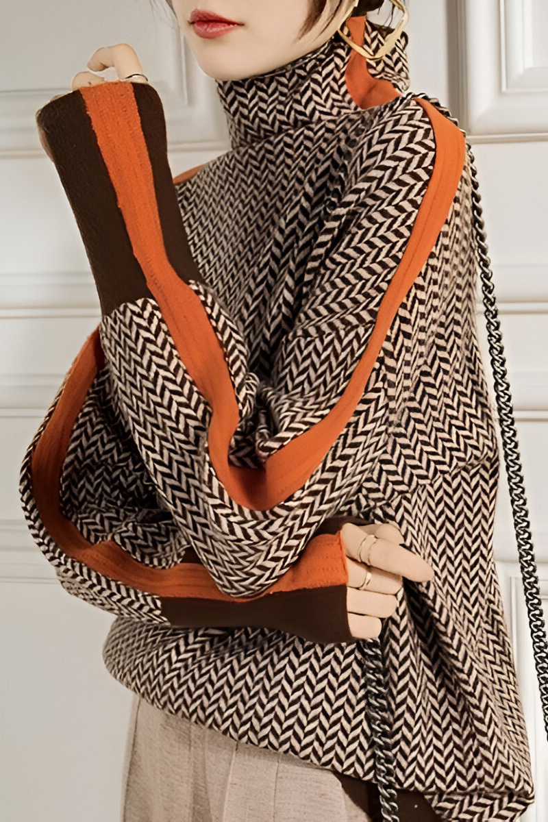 Nila™ | Trendy casual trui met hoge hals