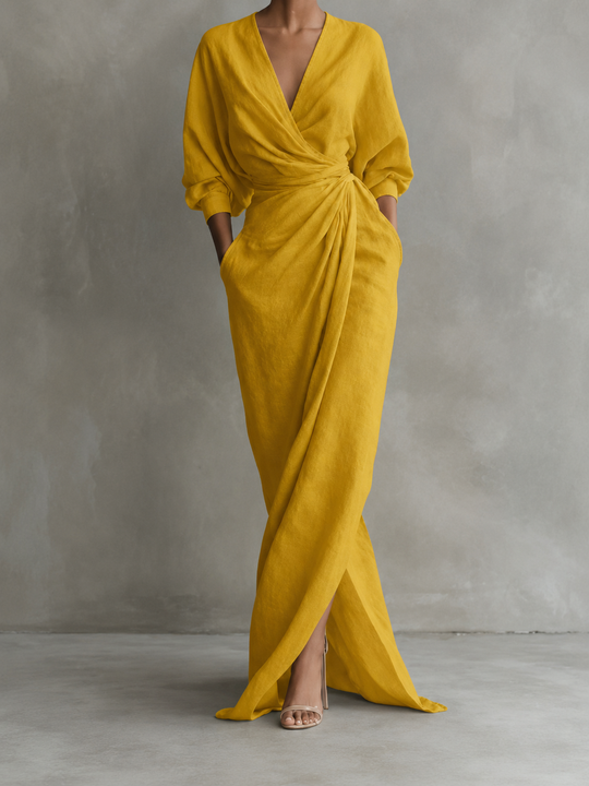 Nina™ | Elegante Wikkel Maxi Jurk
