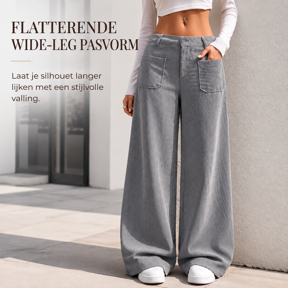 Noelle™ | Comfortabele Wijde Broek Met Zakken