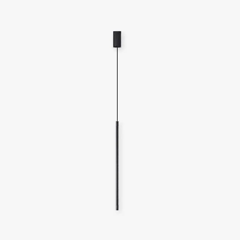 Minimalistische Zwarte Lineaire Hanglamp met Modern Metalen Design en LED Verlichting