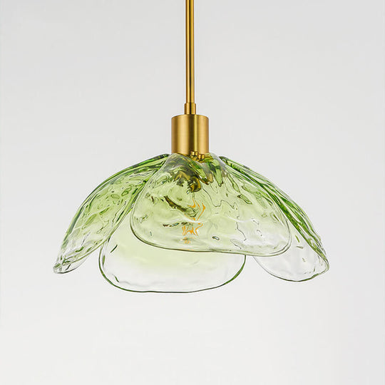 Moderne Glazen Hanglamp – Blauw, Groen of Roze – E26 Fitting