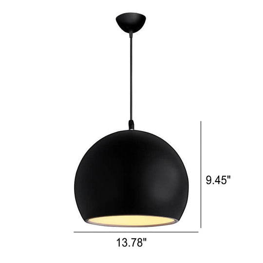 Moderne Aluminium Hanglamp – Zwart, Wit, Geel, Blauw, Roze, Rood, Groen, Grijs – E26