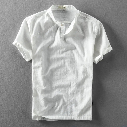 Stijlvol zomershirt van katoen en linnen