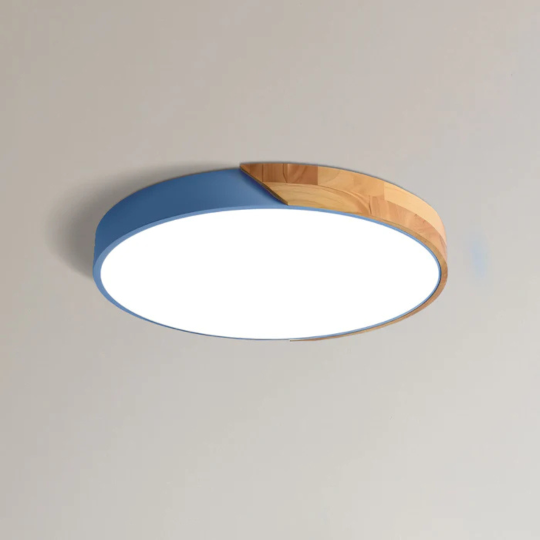 LED Ceiling Lamp with Scandinavian Design made of Wood & Acrylic