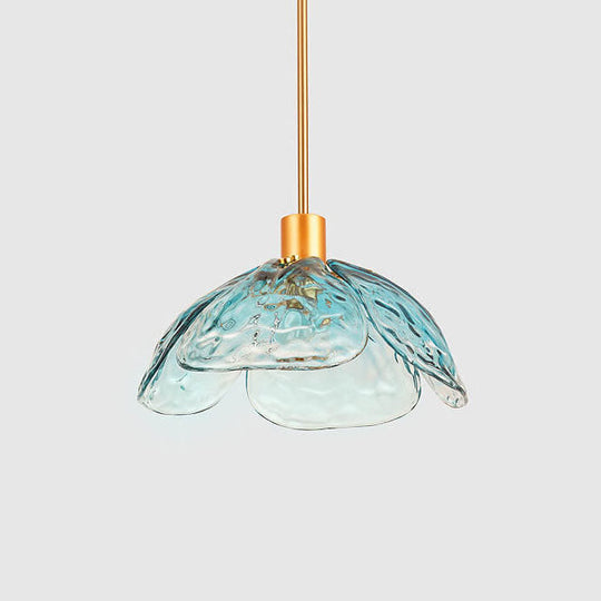 Moderne Glazen Hanglamp – Blauw, Groen of Roze – E26 Fitting