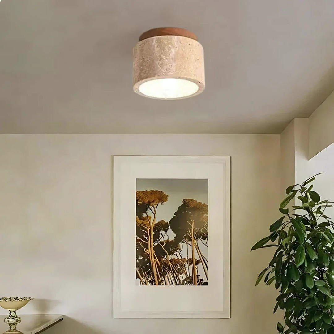 Plafondlamp met Japans Design van Marmer & Hout