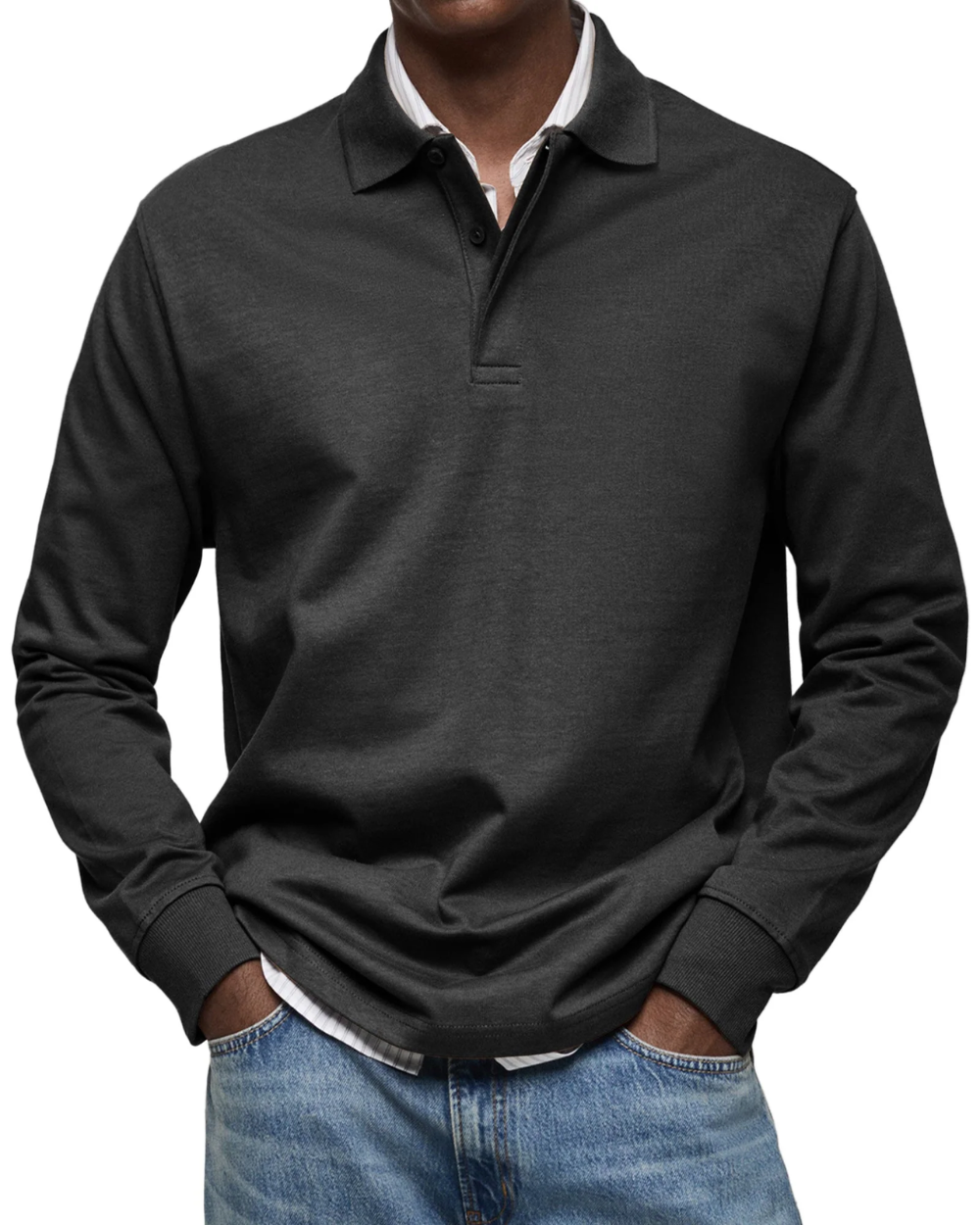 Relaxed Fit Polo Sweater