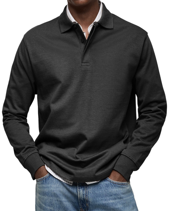Relaxed Fit Polo Sweater
