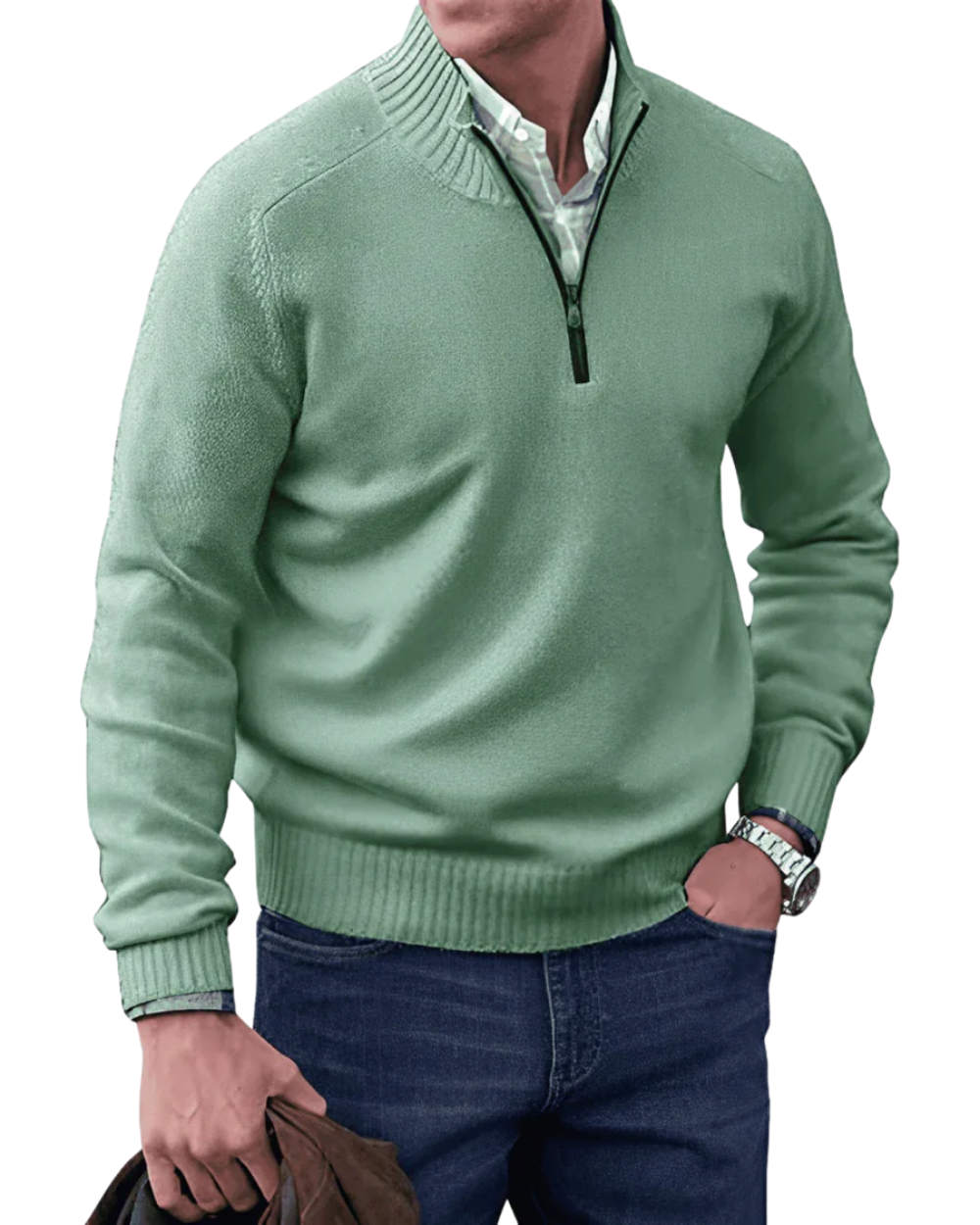 Casual Sweater met Rits