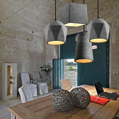 Industriële Cement Hanglamp met een Strak Design