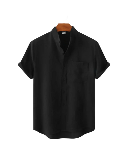 Korte Mouwen Venetiaans Linnen Shirt