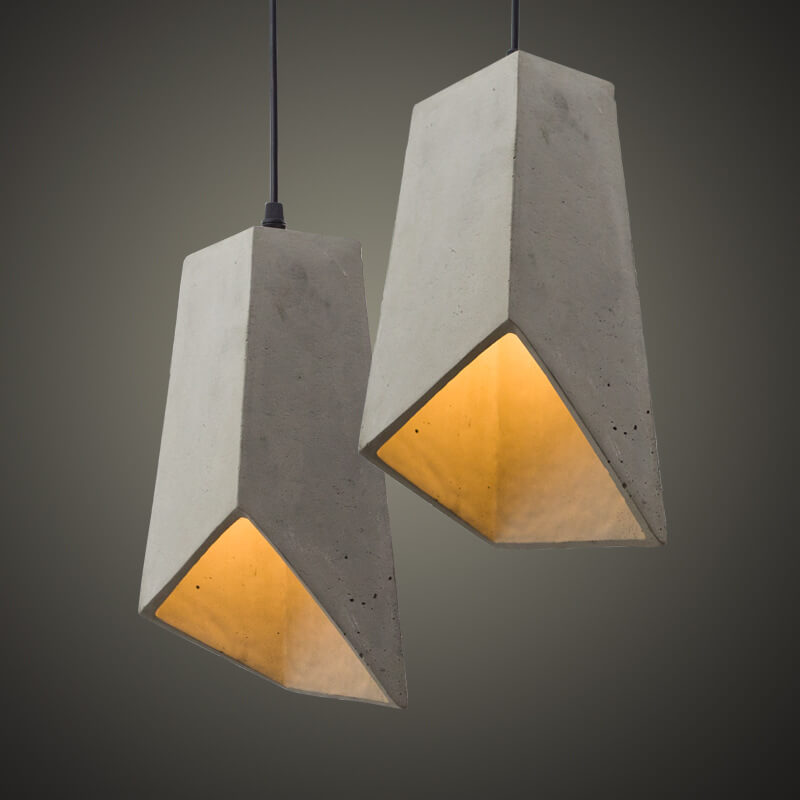 Industriële Cement Hanglamp met een Strak Design