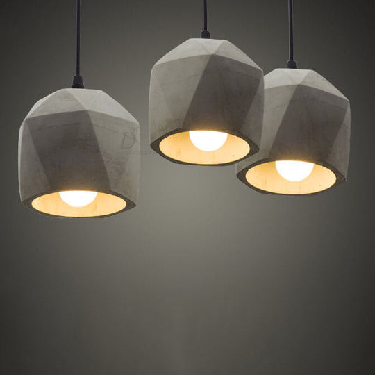 Industriële Cement Hanglamp met een Strak Design