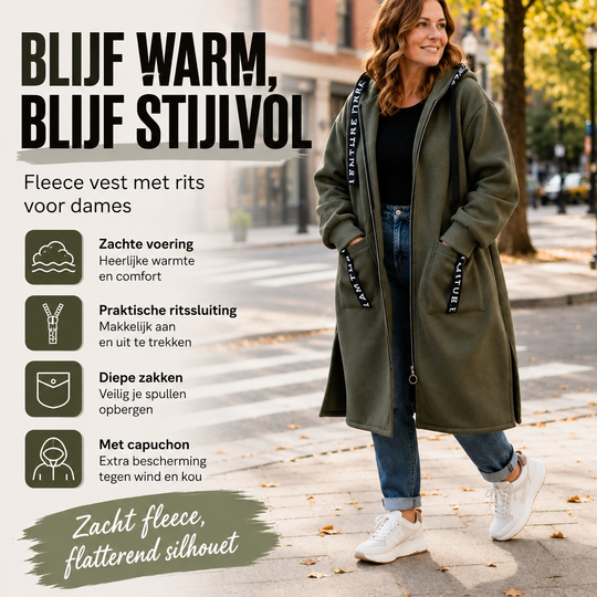 Eliza™ | Comfortabele Vestjas met Capuchon