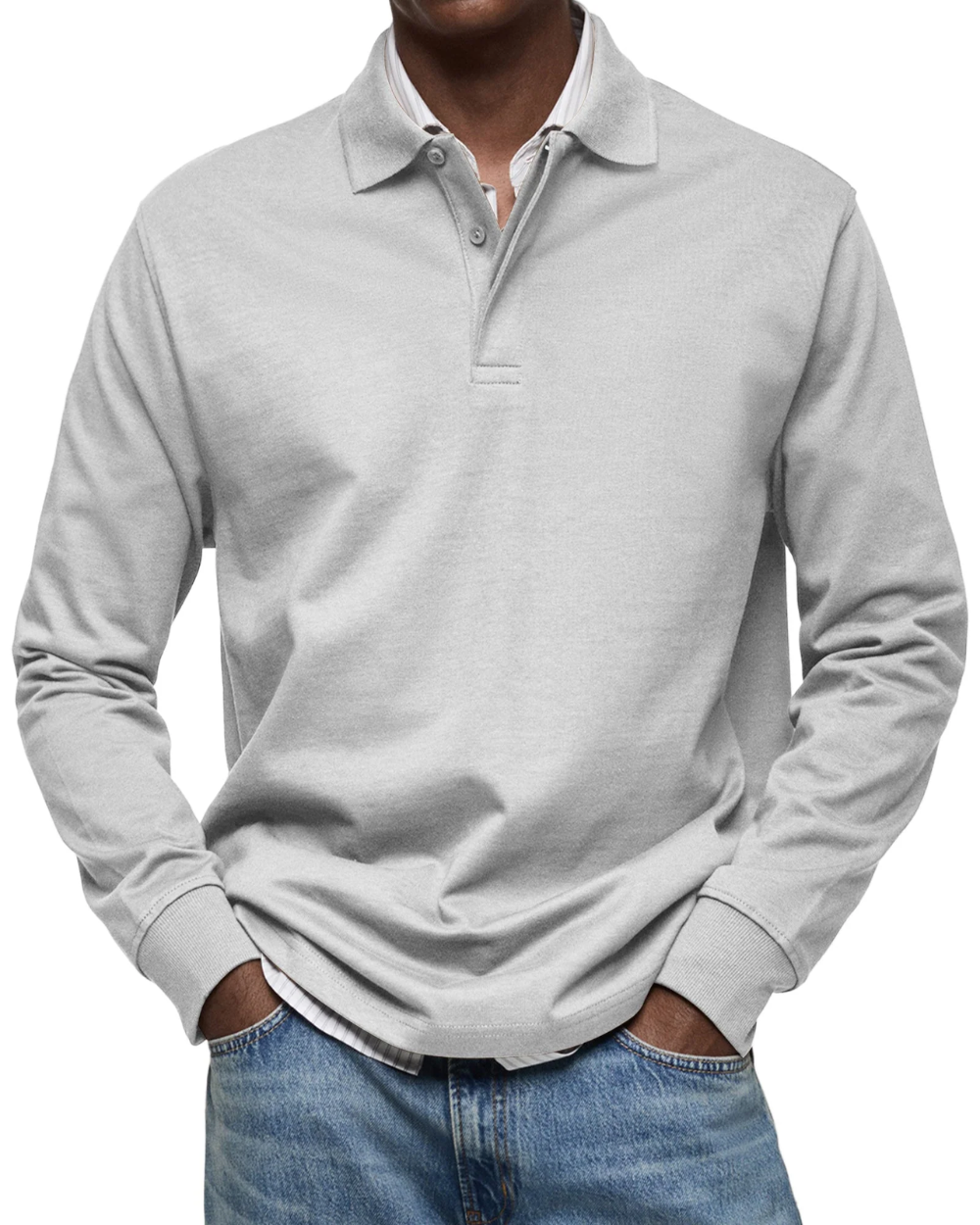 Relaxed Fit Polo Sweater