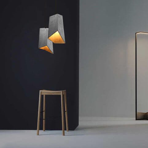 Industriële Cement Hanglamp met een Strak Design
