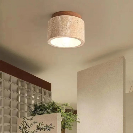 Plafondlamp met Japans Design van Marmer & Hout