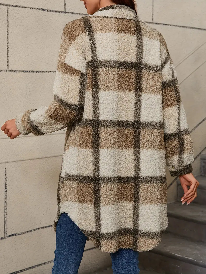 Isabelle™ | Comfortabele geruite teddyjas