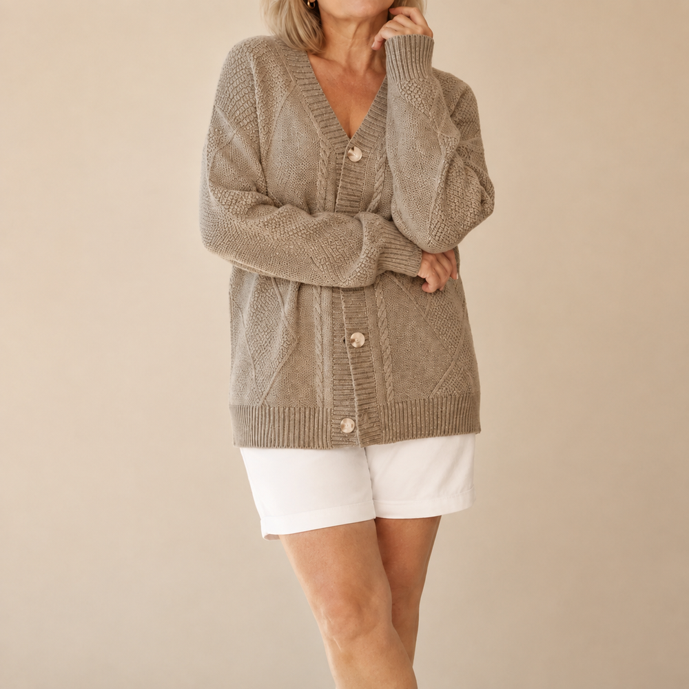 Karin™ | Zacht Gebreid Vest Met Knopen