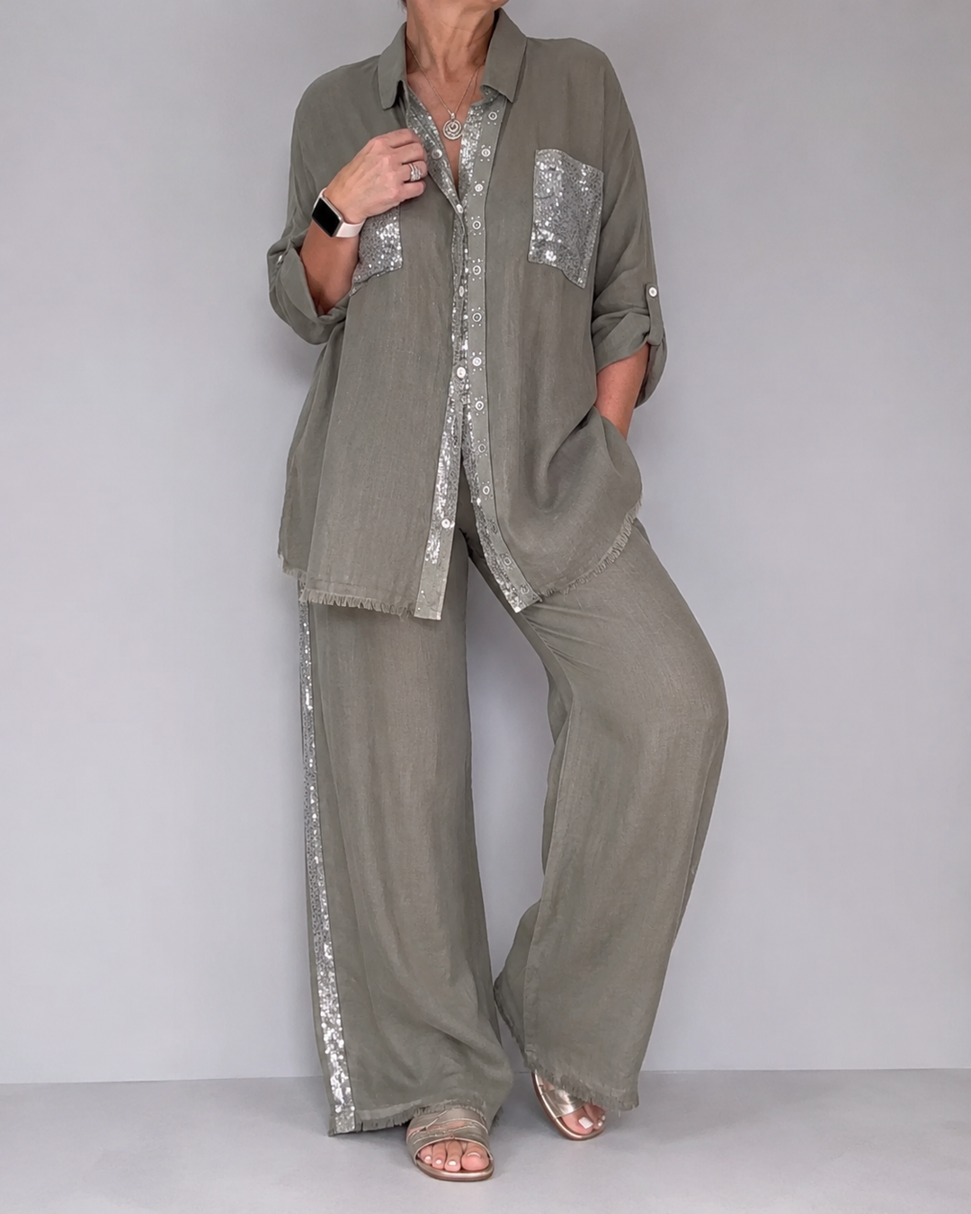 Estelle™ | Elegante Tweedelige Set met Glitter