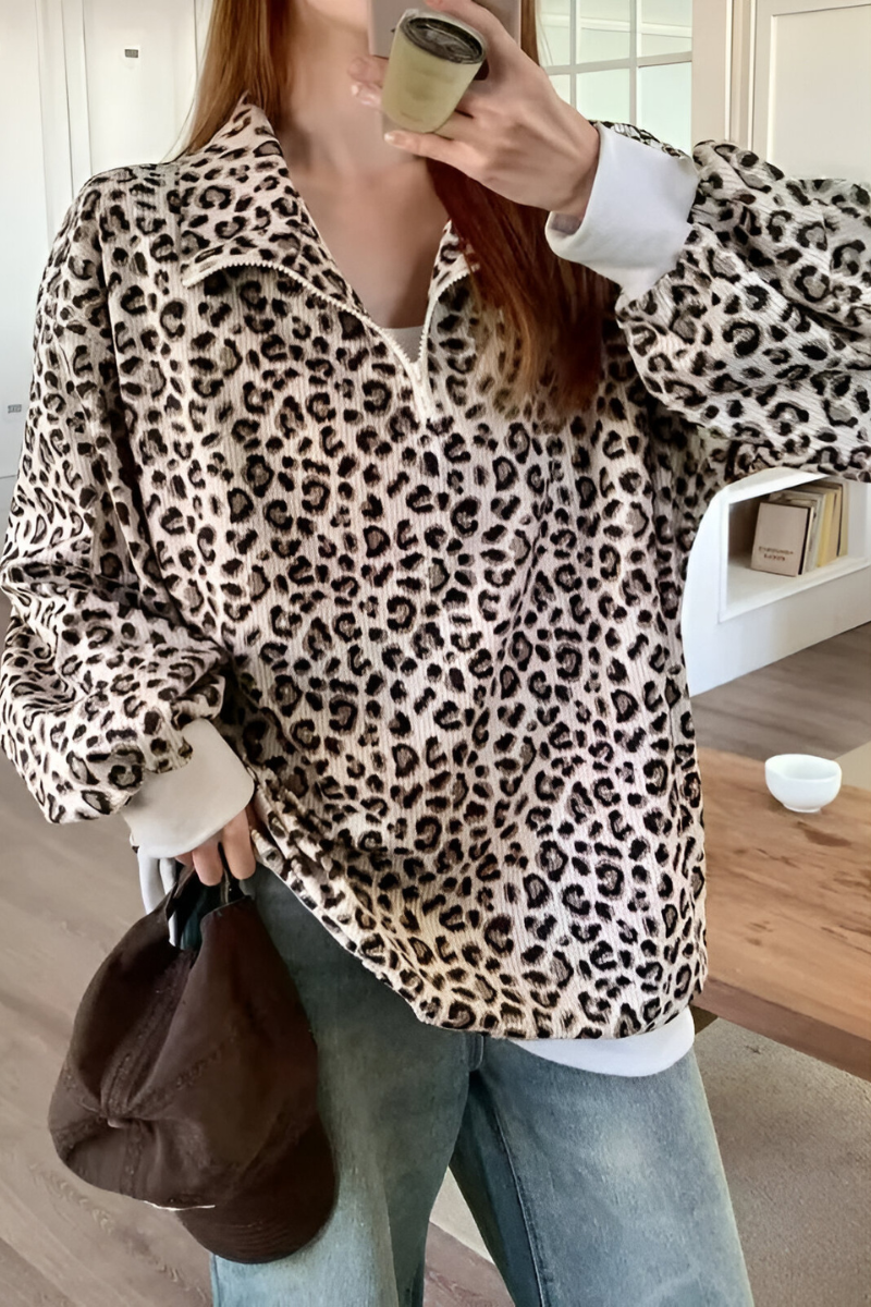 Mara™ | Comfortabele Luipaardprint Trui