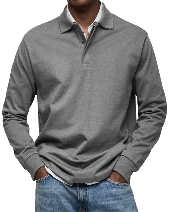 Relaxed Fit Polo Sweater