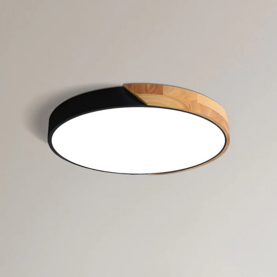 LED Ceiling Lamp with Scandinavian Design made of Wood & Acrylic