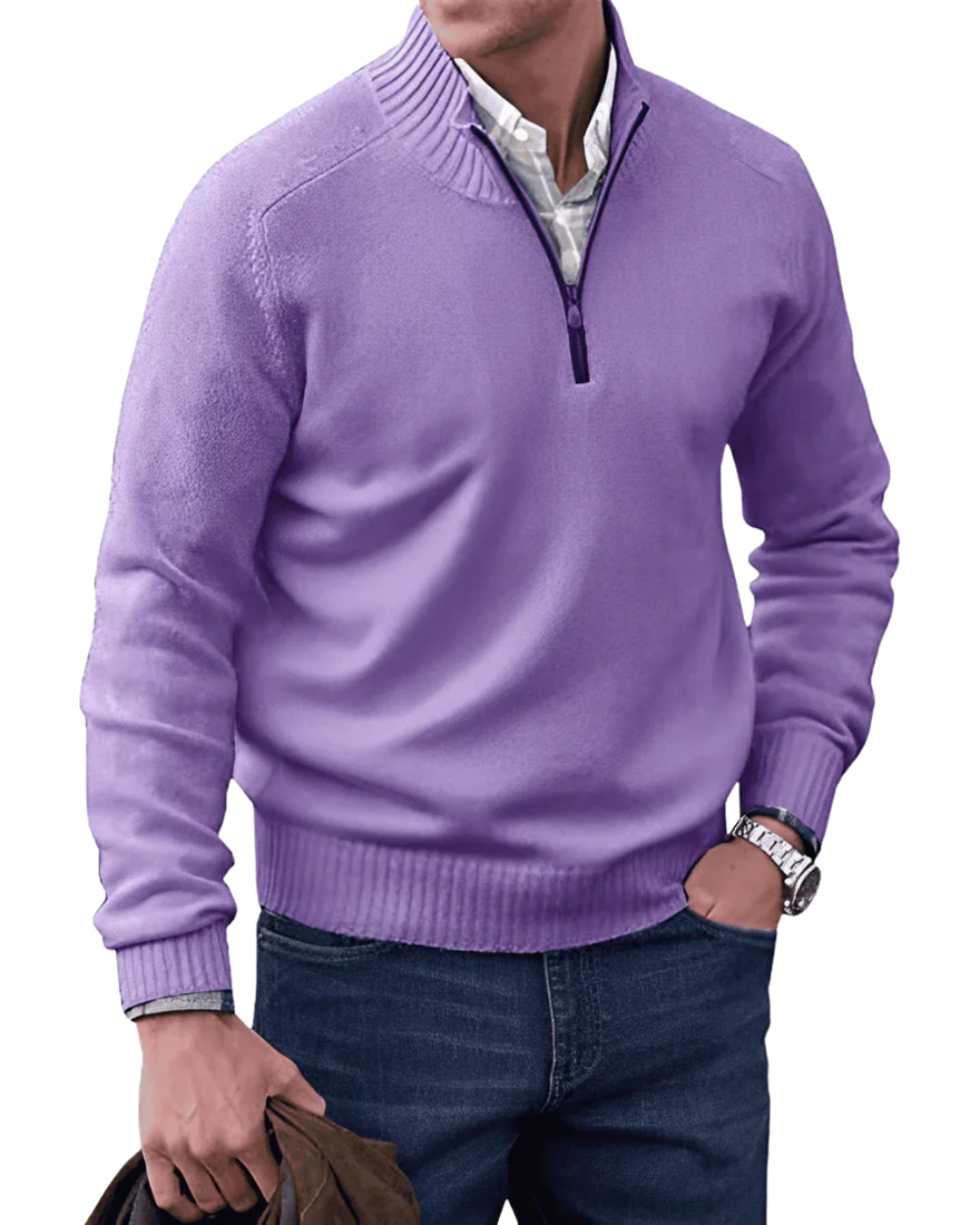 Casual Sweater met Rits