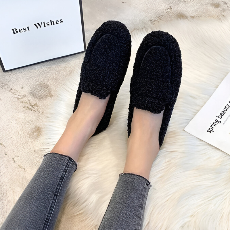 Nina™ | Warme comfortabele schapenwollen loafers