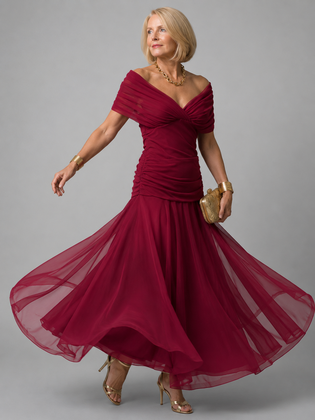 Evelina™ | Elegante Buikcamouflerende Maxi Jurk