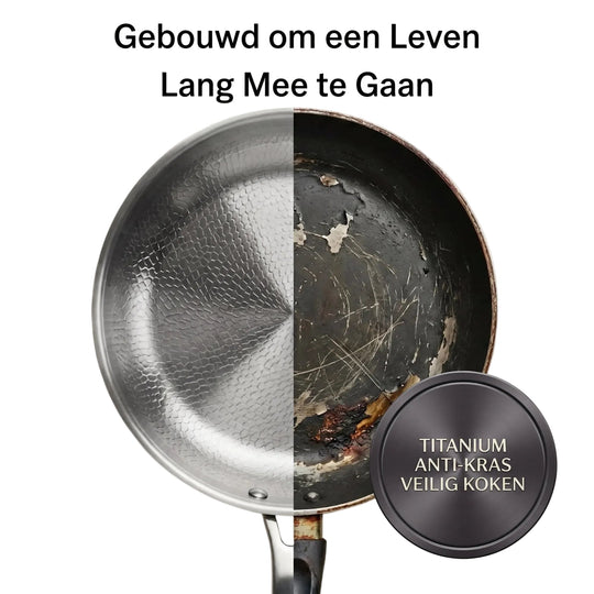 Gehamerde Titanium Kookgerei Set Pro