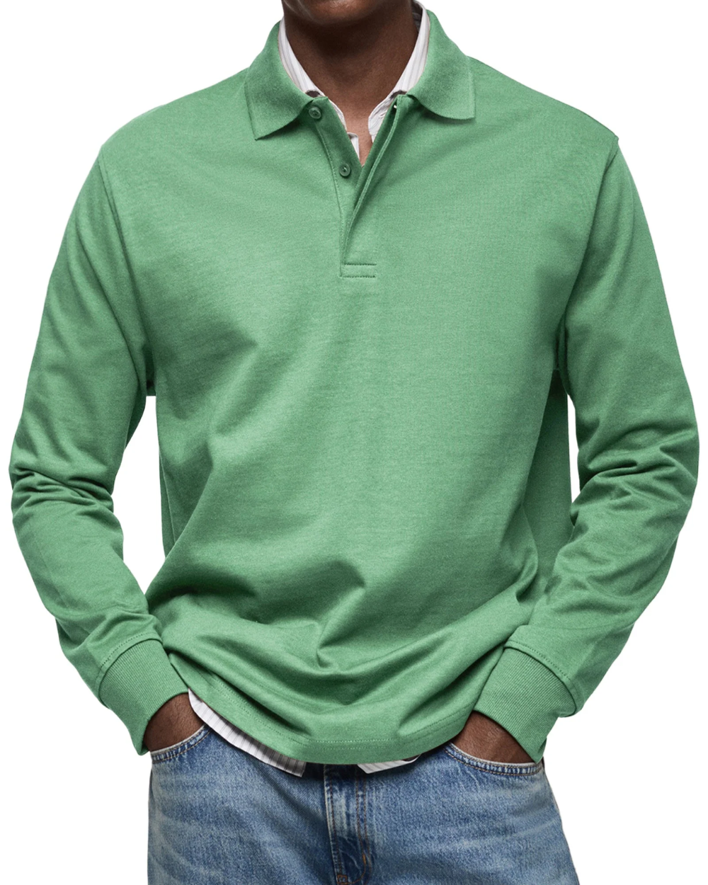 Relaxed Fit Polo Sweater