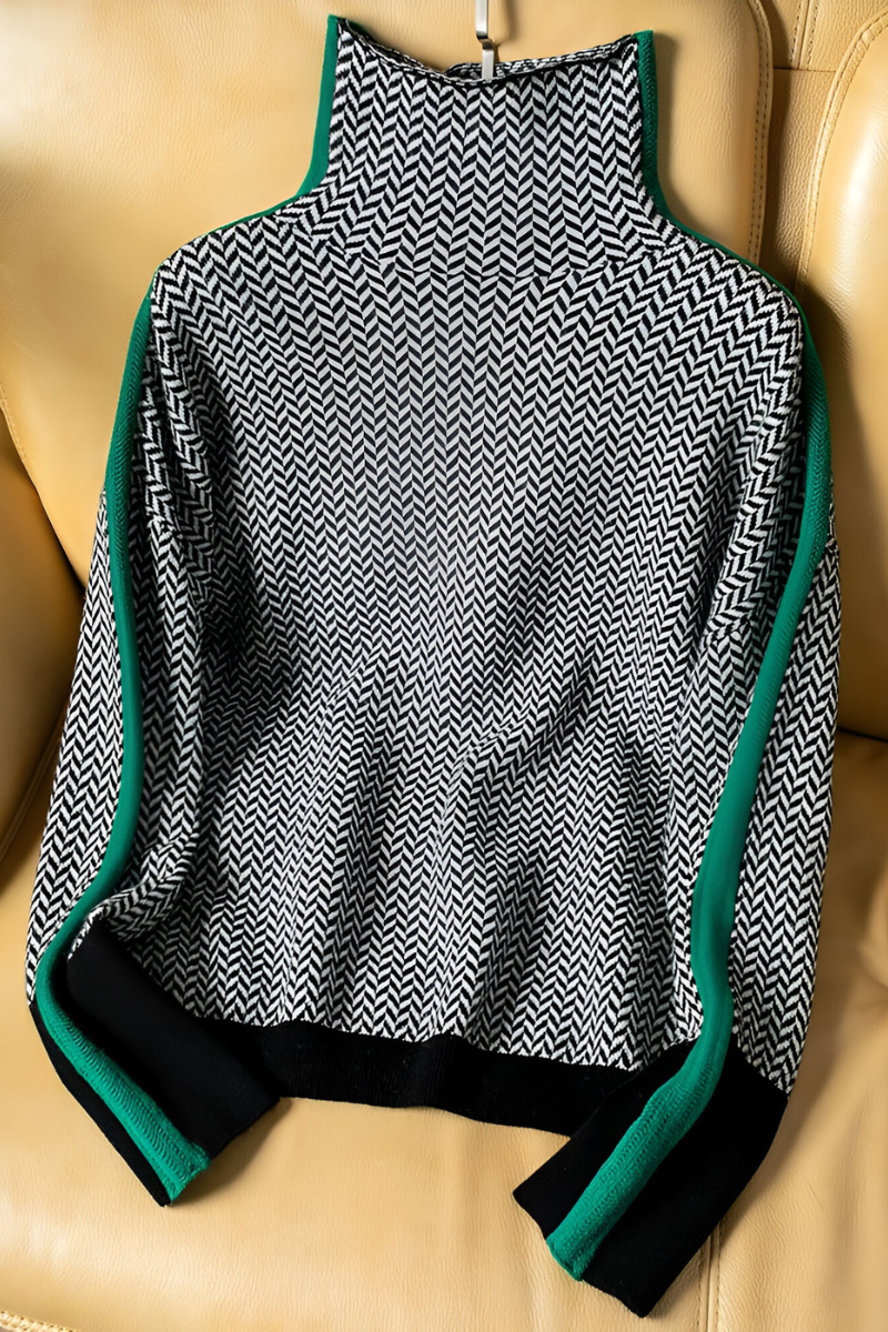 Nila™ | Trendy casual trui met hoge hals