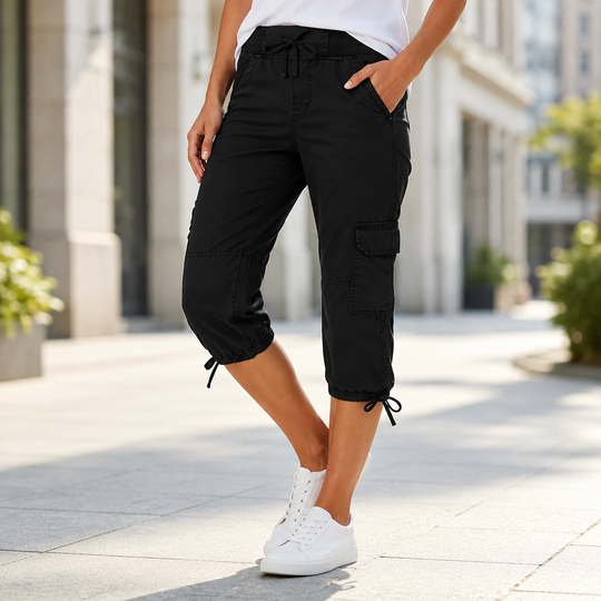 Els™ | Cargo Capri Broek Met Hoge Taille