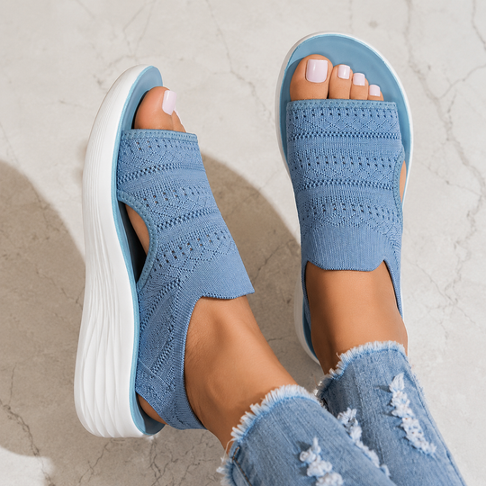 Ria™ | Comfortabele Ademende Platformsandalen Van Gebreid Materiaal