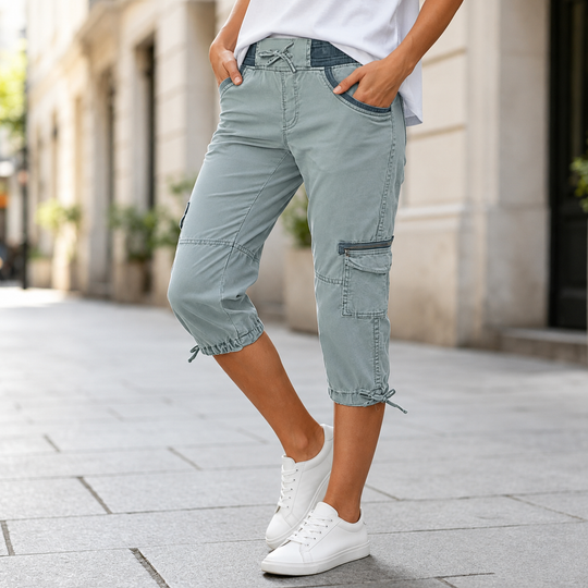 Els™ | Cargo Capri Broek Met Hoge Taille