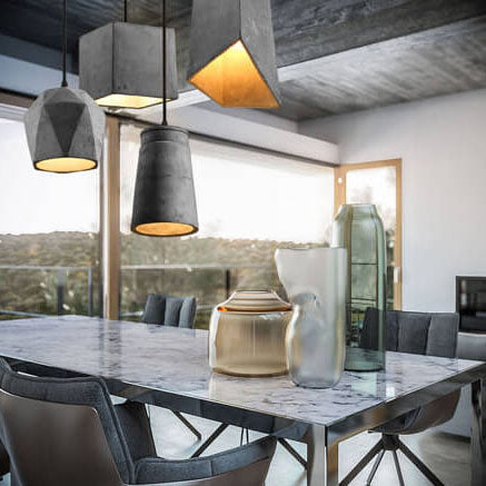 Industriële Cement Hanglamp met een Strak Design