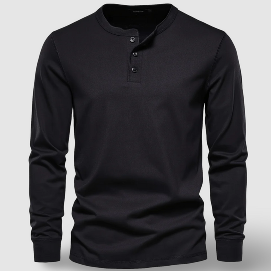 Stijlvolle Lange Mouwen Katoenen Henley