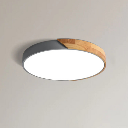 LED Ceiling Lamp with Scandinavian Design made of Wood & Acrylic