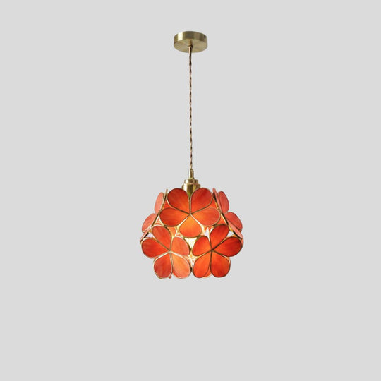Vintage Glazen Hanglamp – Kleurrijk Handgemaakt Design
