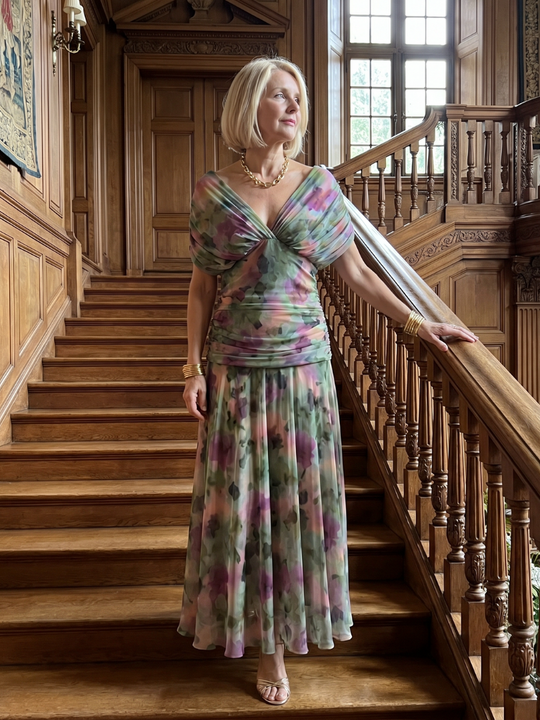 Evelina™ | Elegante Buikcamouflerende Maxi Jurk