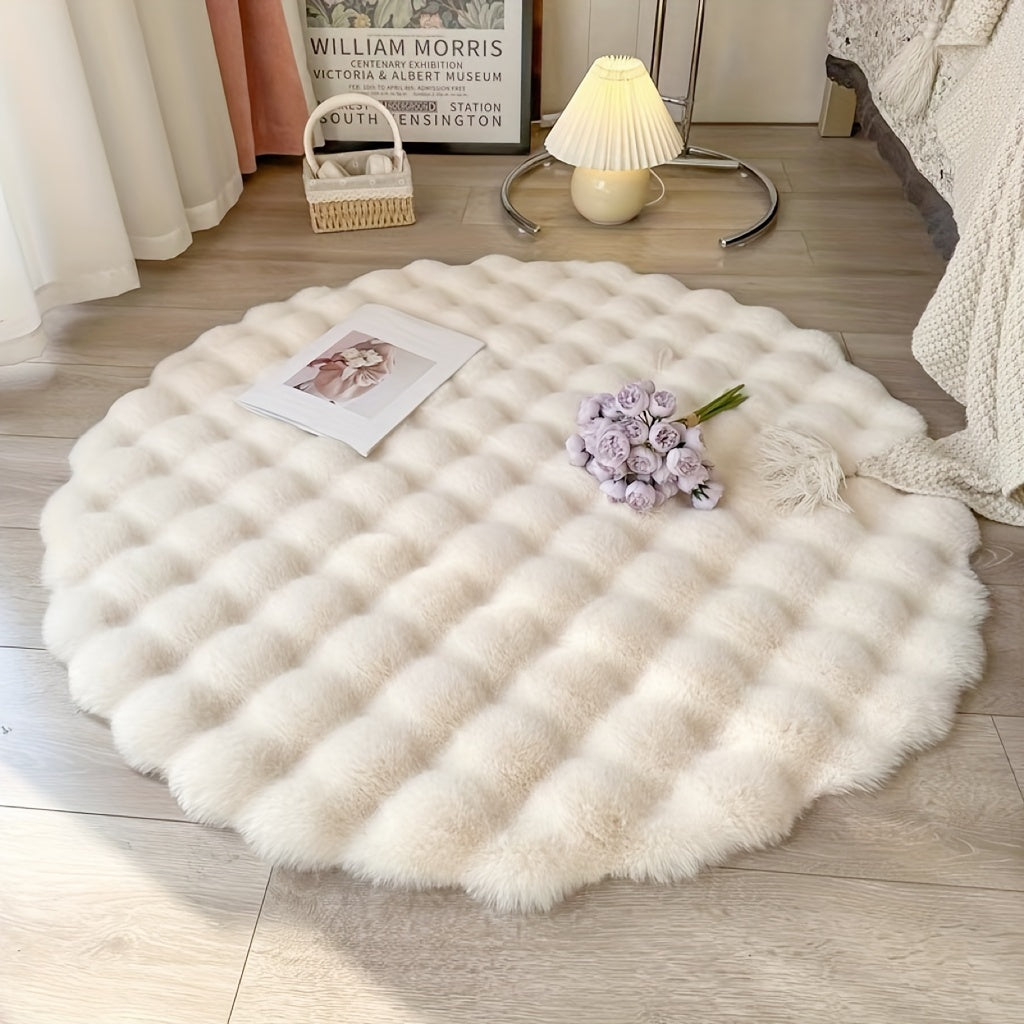Zacht Rond Bubble Vloerkleed – Comfortabel Tapijt voor Woonkamer & Slaapkamer