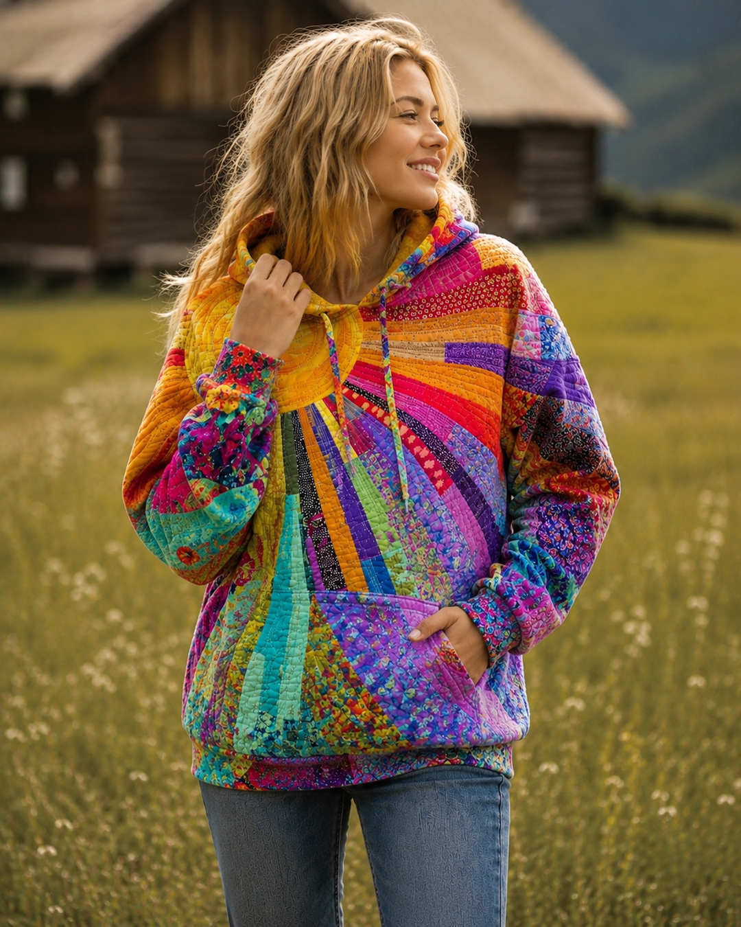 Tessa™ | Kleurrijke Bohemian Hoodie Met Patchworkdesign